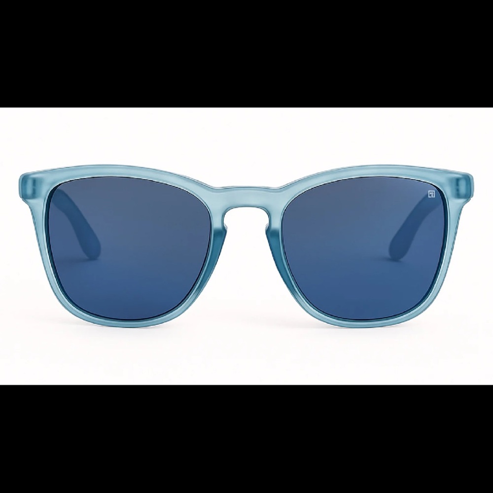 “The Newtons “ Unisex Polarized Blue Frosted Frame Sunglasses By Tomahawk